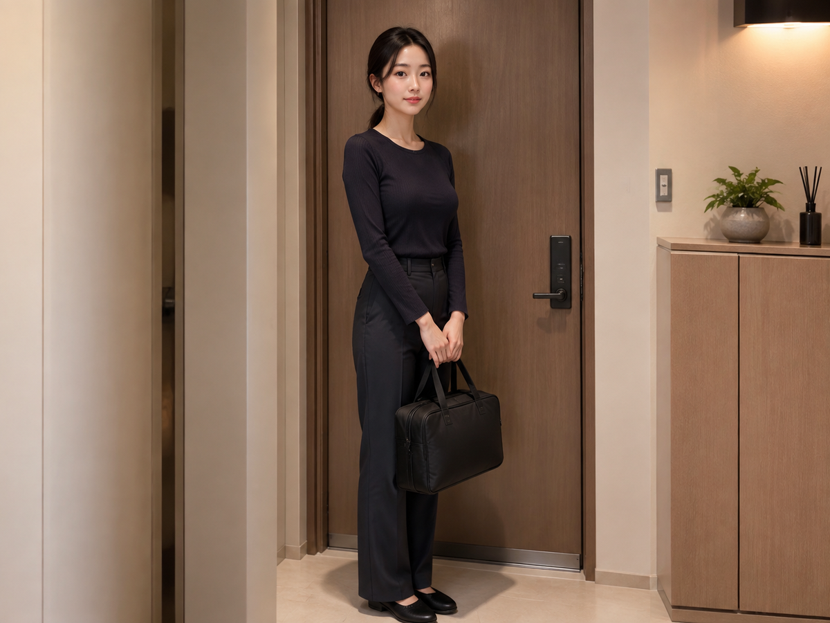 서울 강서구 방문 홈케어 일정을 준비하는 젊은 성인 한국 여성 관리사